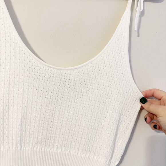 Alexis Kacen Sheer Knit White Midi Dress NWT Small - Picture 6 of 11